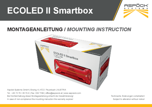 Montageanleitung Ecoled II Smartbox
